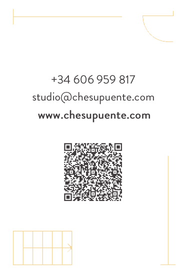 Tarjeta de visita de Chesu Puente con QR